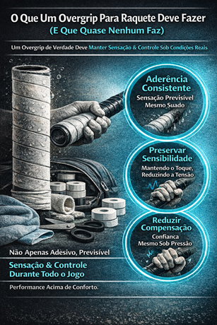 O que um overgrip de raquete deveria fazer (e a maioria não faz)